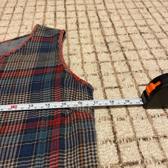 100% Cotton Natural Life Multicolor Plaid Midi Dress | Medium - Picture 14 of 14